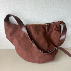 Elegant Brown Leather Shoulder Bag